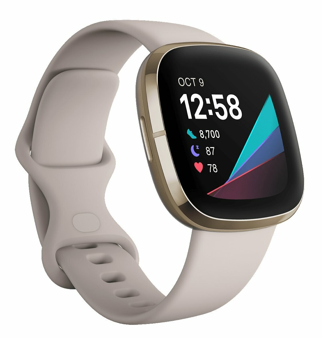 SmartWatch FITBIT Sense Biały (Lunar White/Soft Gold Stainless Steel)
