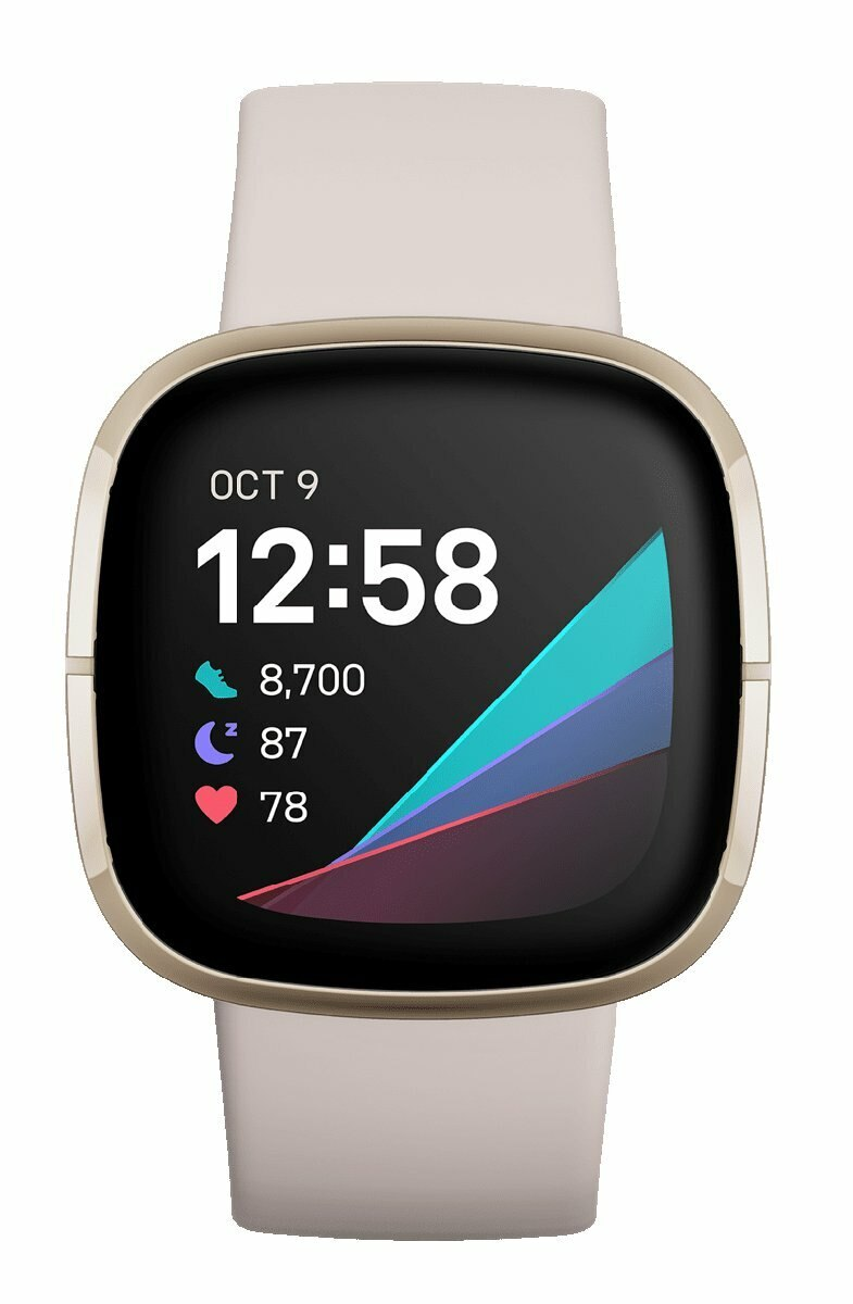 SmartWatch FITBIT Sense Biały (Lunar White/Soft Gold Stainless Steel)