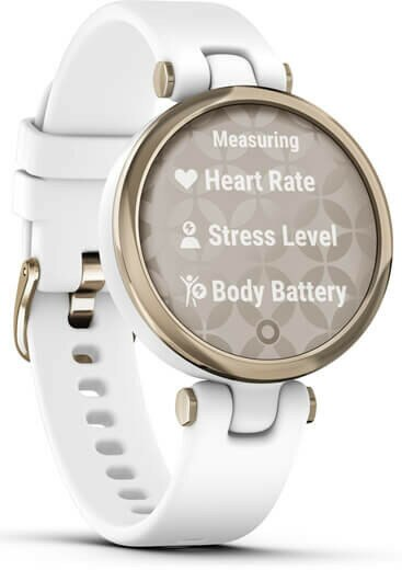 Zegarek sportowy GARMIN Lily Sport Kremowozłota ramka, biała koperta i silikonowy pasek 010-02384-10