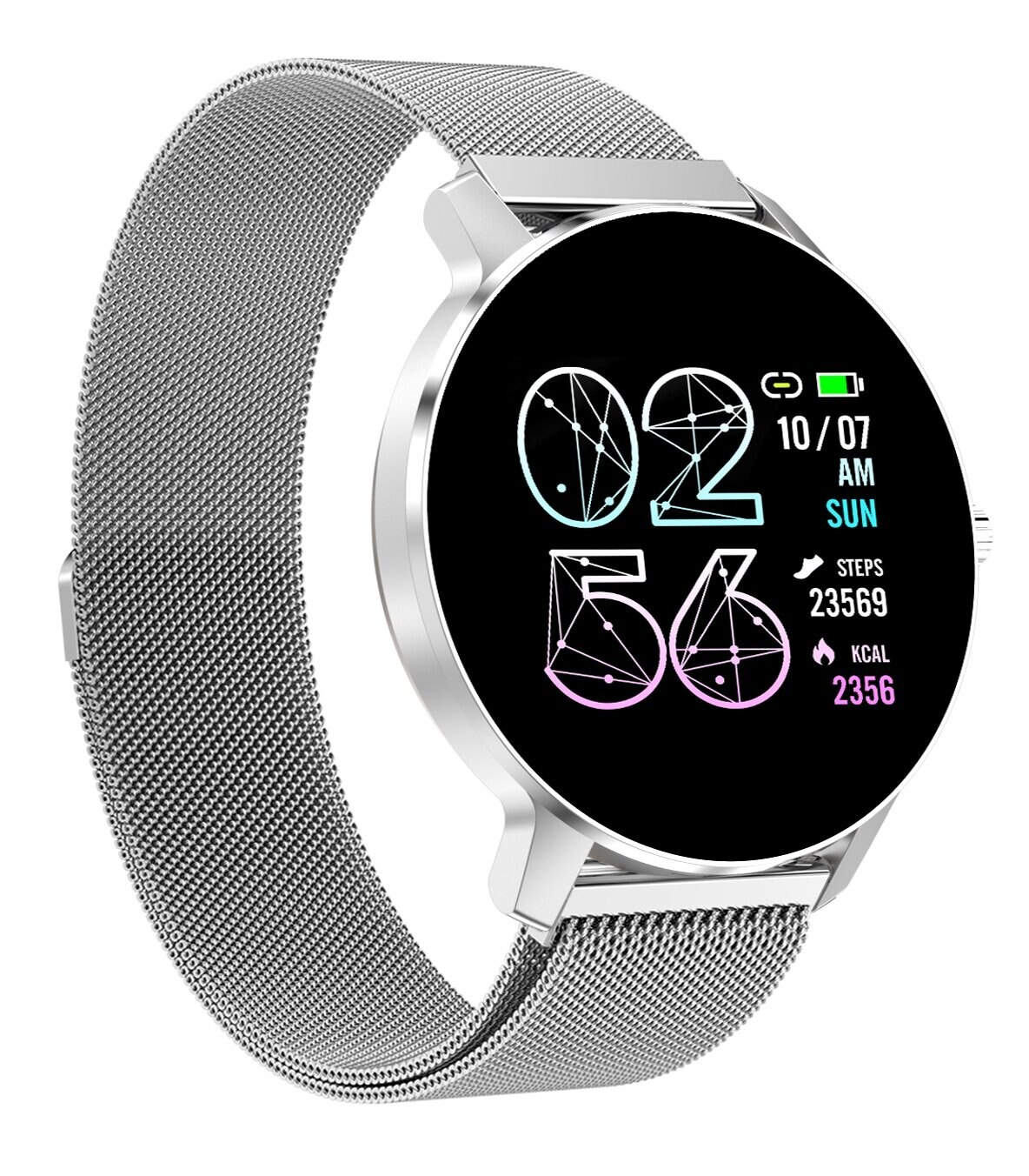 SmartWatch BEMI ARI Srebrny 2 paski w zestawie