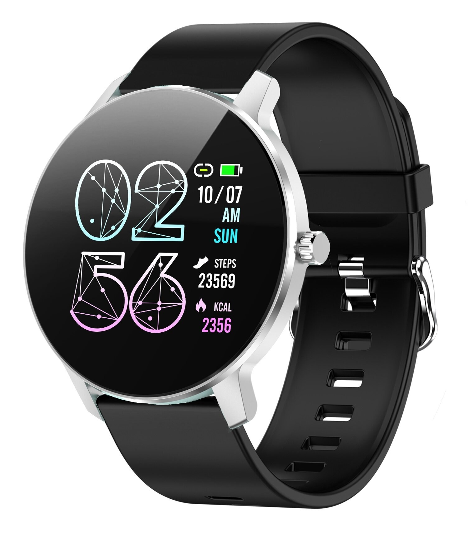 SmartWatch BEMI ARI Srebrny 2 paski w zestawie
