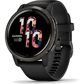 Smartwatch GARMIN Venu 2 (45 mm) NIebieskoszara ramka z czarną kopertą i silikonowym paskiem 010-02430-11