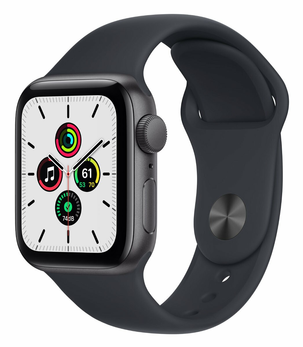 SmartWatch APPLE Watch SE GPS Koperta 40 mm z aluminium w kolorze gwiezdnej szarości z paskiem sportowym w kolorze północy MKQ13WB/A