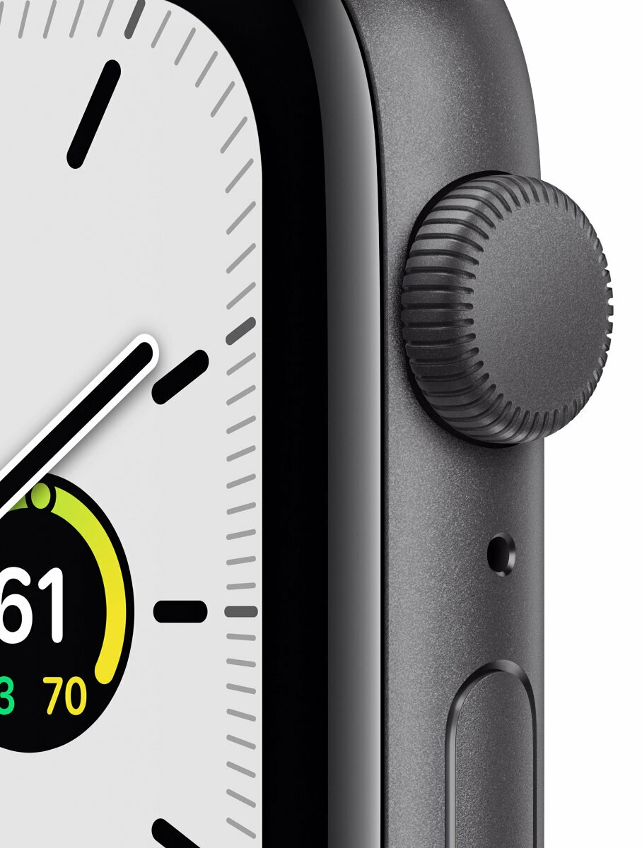 SmartWatch APPLE Watch SE GPS Koperta 44 mm z aluminium w kolorze gwiezdnej szarości z paskiem sportowym w kolorze północy MKQ63WB/A