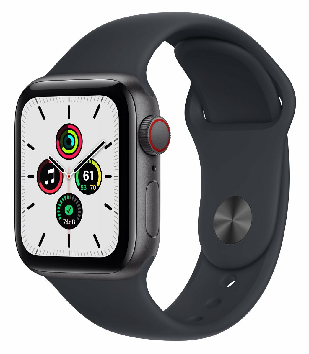 SmartWatch APPLE Watch SE GPS+Cellular Koperta 40 mm z aluminium w kolorze gwiezdnej szarości z paskiem sportowym w kolorze północy MKR23WB/A