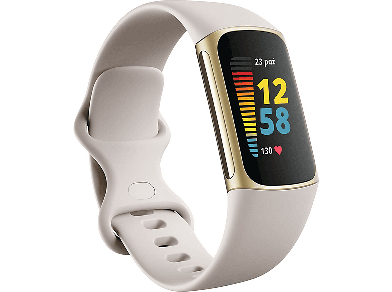 Smartband FITBIT Charge 5 Złoty/Księżycowa biel (Lunar White)