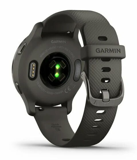 Smartwatch GARMIN Venu 2S (40 mm) Popielata ramka z grafitową kopertą i silikonowym paskiem 010-02429-10