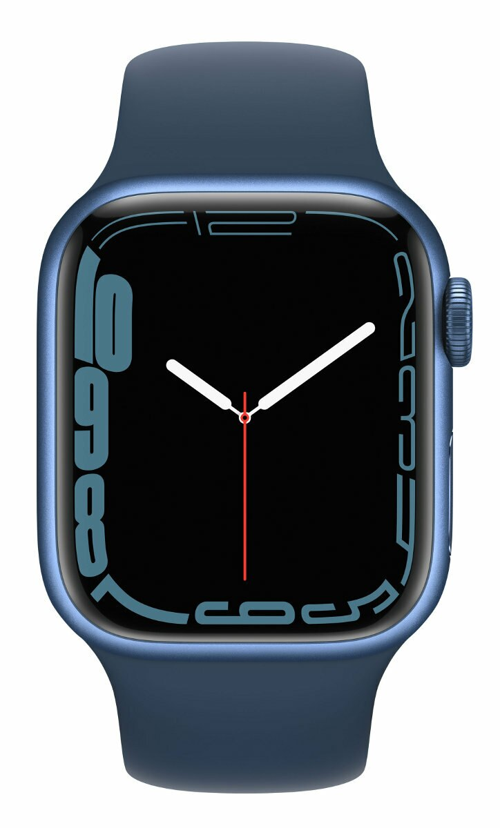 SmartWatch APPLE Watch Series 7 GPS+Cellular Koperta 41 mm z aluminium w kolorze niebieskim z paskiem sportowym w kolorze niebieskim MKHU3WB/A