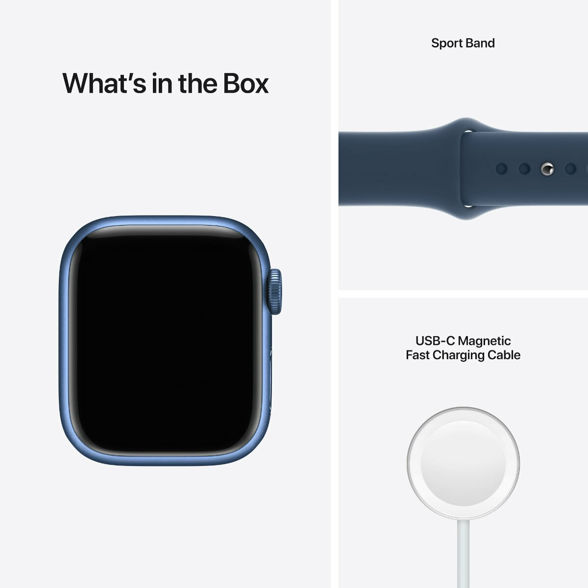 Apple Watch - Apple Watch Series 7 GPSモデル 45mm Blue MK Apple Apple Watch Series 7 GPSモデル 45mm MKN83J/A [アビス