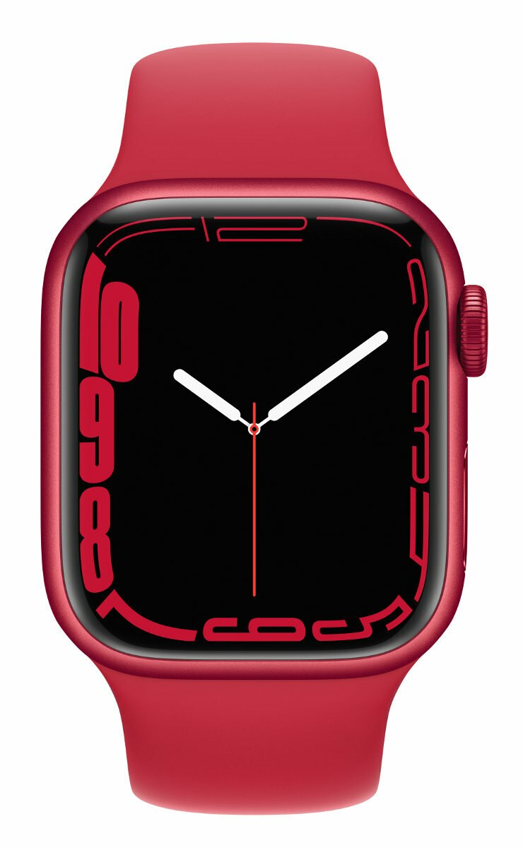 SmartWatch APPLE Watch Series 7 GPS+Cellular Koperta 41 mm z aluminium w kolorze (PRODUCT)RED z paskiem sportowym w kolorze (PRODUCT)RED MKHV3WB/A