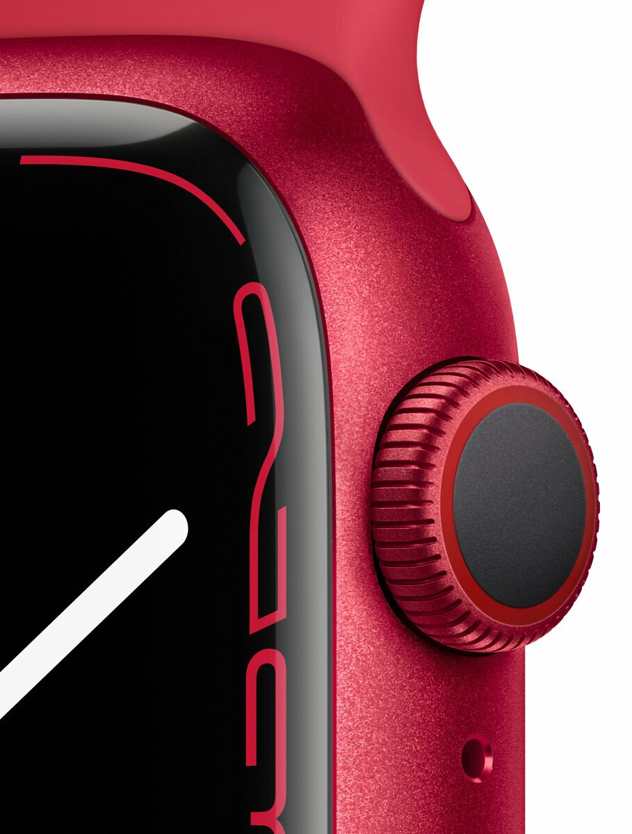 SmartWatch APPLE Watch Series 7 GPS+Cellular Koperta 41 mm z aluminium w kolorze (PRODUCT)RED z paskiem sportowym w kolorze (PRODUCT)RED MKHV3WB/A