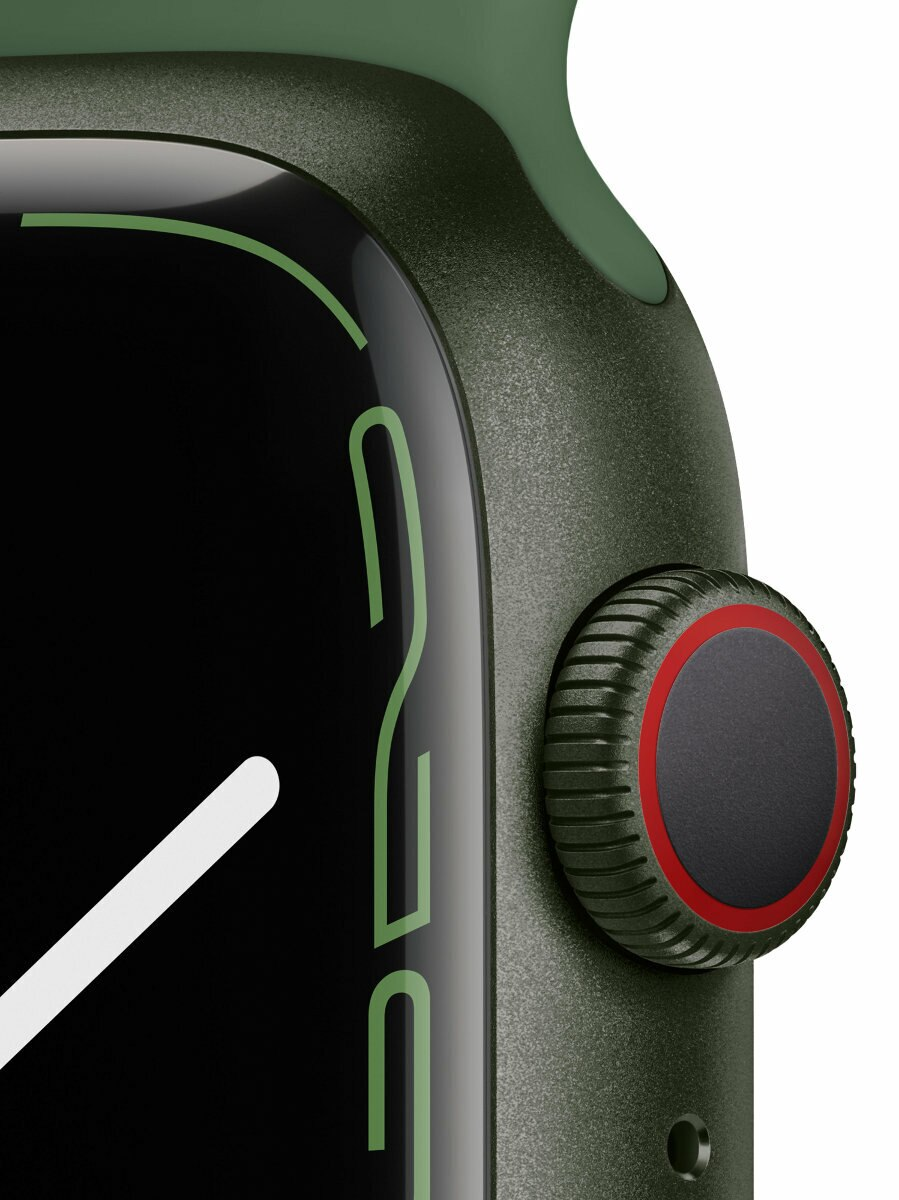 SmartWatch APPLE Watch Series 7 GPS+Cellular Koperta 45 mm z aluminium w kolorze zielonym z paskiem sportowym w kolorze zielonym MKJR3WB/A