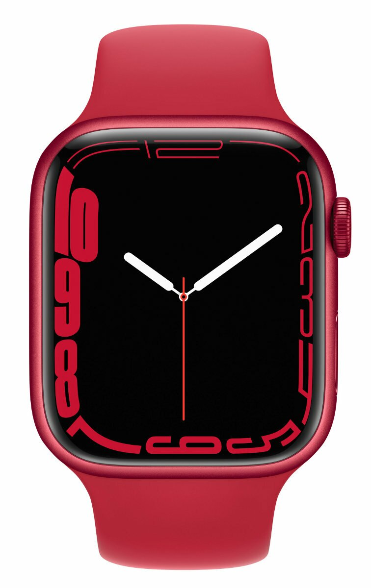 SmartWatch APPLE Watch Series 7 GPS+Cellular Koperta 45 mm z aluminium w kolorze (PRODUCT)RED z paskiem sportowym w kolorze (PRODUCT)RED MKJU3WB/A