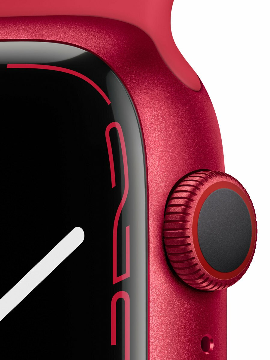 SmartWatch APPLE Watch Series 7 GPS+Cellular Koperta 45 mm z aluminium w kolorze (PRODUCT)RED z paskiem sportowym w kolorze (PRODUCT)RED MKJU3WB/A
