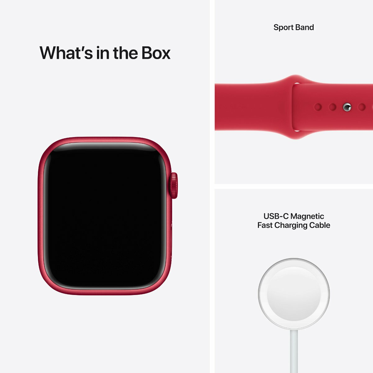 SmartWatch APPLE Watch Series 7 GPS+Cellular Koperta 45 mm z aluminium w kolorze (PRODUCT)RED z paskiem sportowym w kolorze (PRODUCT)RED MKJU3WB/A