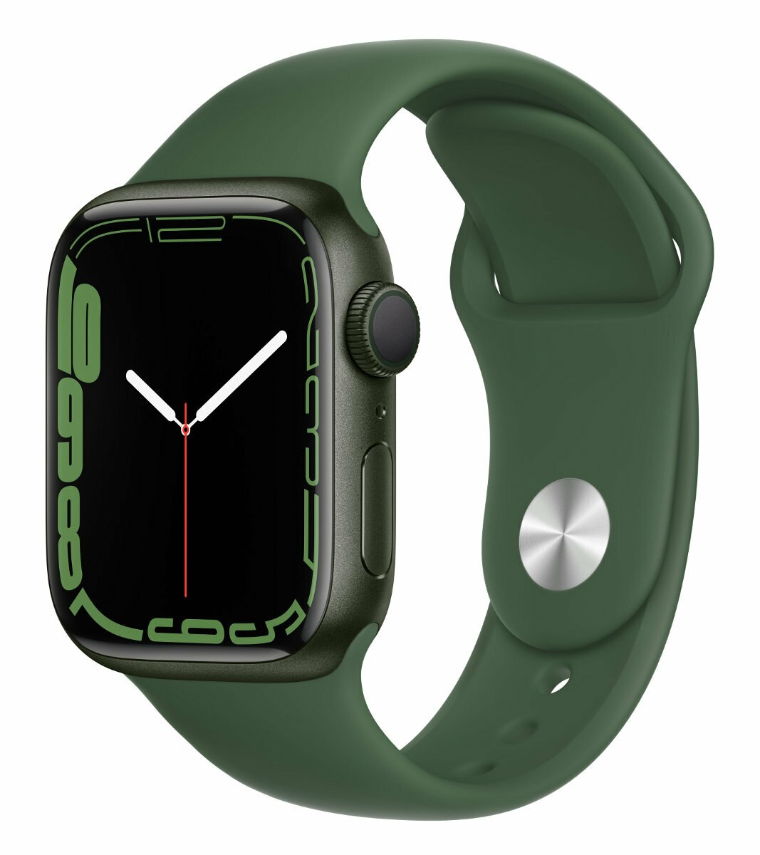 SmartWatch APPLE Watch Series 7 GPS Koperta 41 mm z aluminium w kolorze zielonym z paskiem sportowym w kolorze zielonym MKN03WB/A