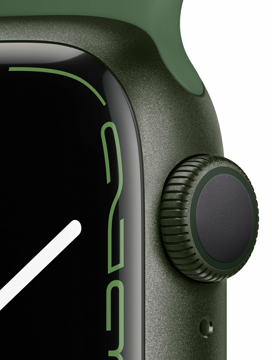 SmartWatch APPLE Watch Series 7 GPS Koperta 41 mm z aluminium w kolorze zielonym z paskiem sportowym w kolorze zielonym MKN03WB/A