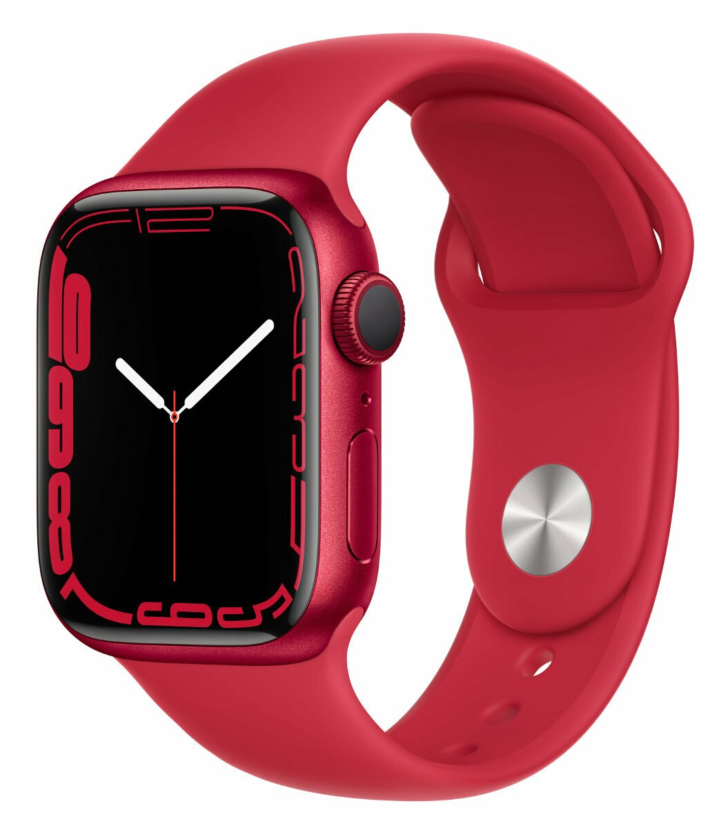 SmartWatch APPLE Watch Series 7 GPS Koperta 41 mm z aluminium w kolorze (PRODUCT)RED z paskiem sportowym w kolorze (PRODUCT)RED MKN23WB/A