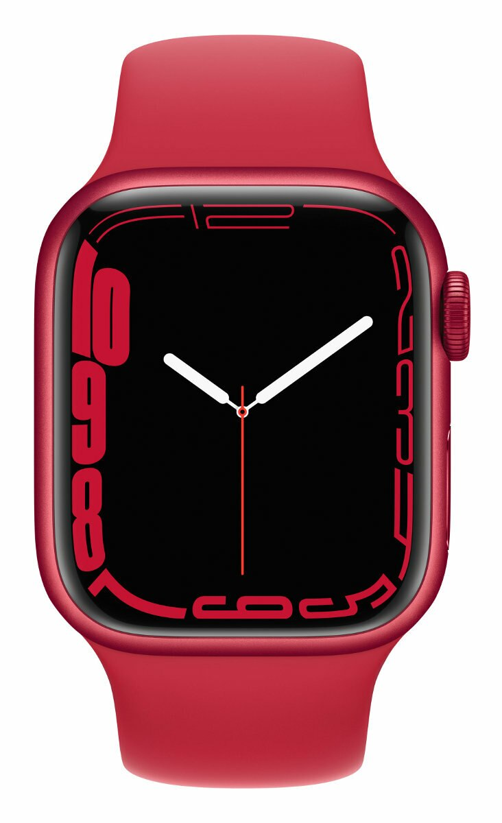 SmartWatch APPLE Watch Series 7 GPS Koperta 41 mm z aluminium w kolorze (PRODUCT)RED z paskiem sportowym w kolorze (PRODUCT)RED MKN23WB/A