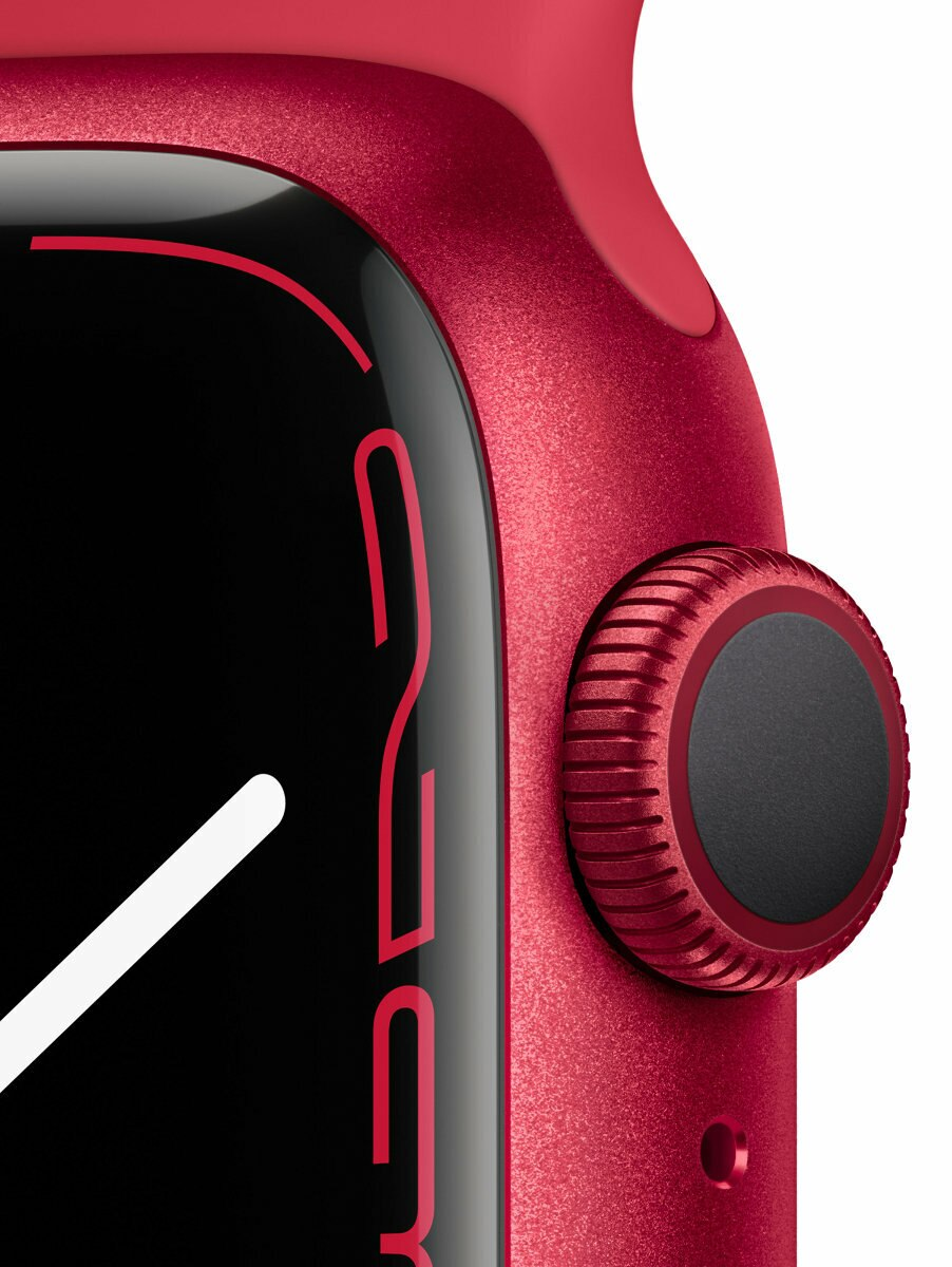 SmartWatch APPLE Watch Series 7 GPS Koperta 41 mm z aluminium w kolorze (PRODUCT)RED z paskiem sportowym w kolorze (PRODUCT)RED MKN23WB/A