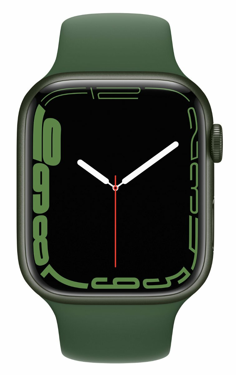SmartWatch APPLE Watch Series 7 GPS Koperta 45 mm z aluminium w kolorze zielonym z paskiem sportowym w kolorze zielonym MKN73WB/A