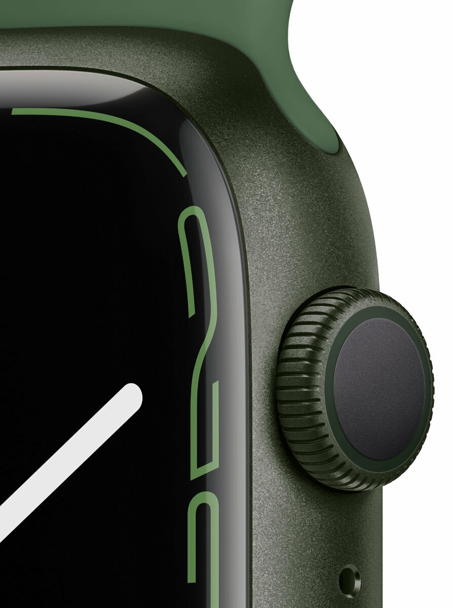 SmartWatch APPLE Watch Series 7 GPS Koperta 45 mm z aluminium w kolorze zielonym z paskiem sportowym w kolorze zielonym MKN73WB/A