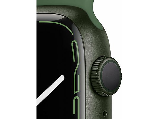 SmartWatch APPLE Watch Series 7 GPS Koperta 45 mm z aluminium w kolorze zielonym z paskiem sportowym w kolorze zielonym MKN73WB/A