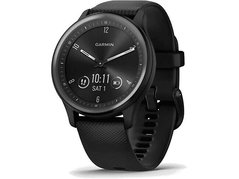Zegarek sportowy GARMIN Vívomove Sport Czarna koperta i silikonowy pasek z niebieskoszarymi akcentami 010-02566-00-Zdjęcie-0