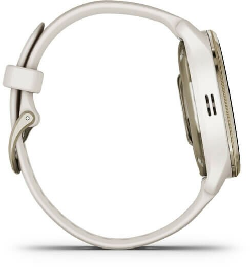 Smartwatch GARMIN Venu 2 Plus (43 mm) kremowozłota ramka ze stali nierdzewnej z jasnokremową kopertą i silikonowym paskiem 010-02496-12