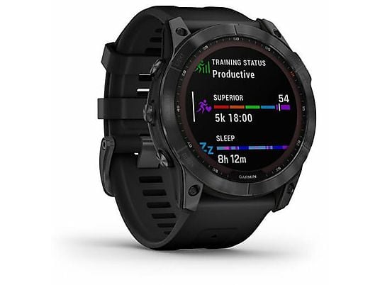 Smartwatch GARMIN Fenix 7X Solar Czarny z czarnym paskiem 010-02541-01