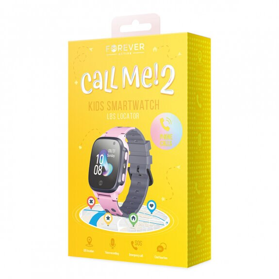 Smartwatch GPS FOREVER Call Me 2 KW-60 Różowy