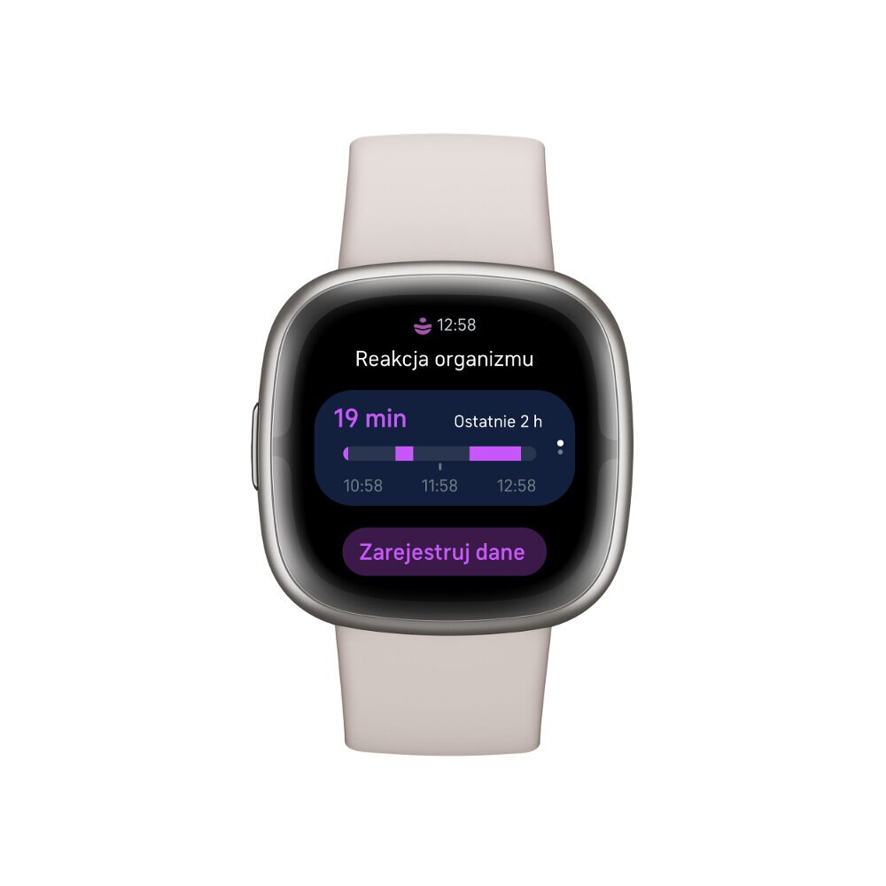 Smartwatch GPS FITBIT Sense 2 Szaro-biały