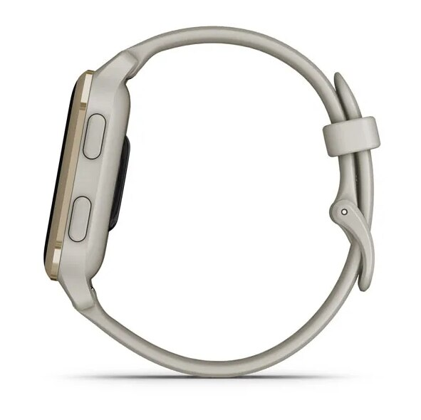 Smartwatch GARMIN Venu Sq 2 Music Edition Kremowozłota ramka z aluminium z kopertą w kolorze beżowo-szary i silikonowym paskiem 010-02700-12