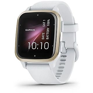 Smartwatch GARMIN Venu Sq 2 Kremowozłota ramka z aluminium z białą kopertą i silikonowym paskiem 010-02701-11