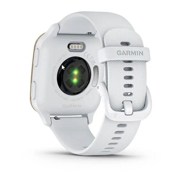 Smartwatch GARMIN Venu Sq 2 Kremowozłota ramka z aluminium z białą kopertą i silikonowym paskiem 010-02701-11