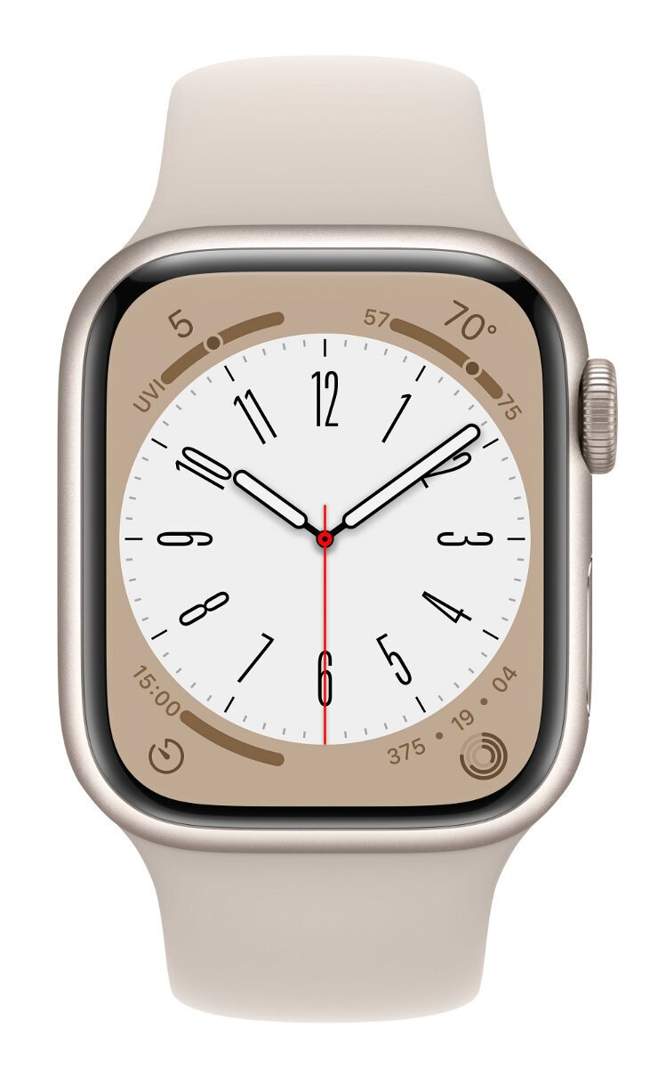 Smartwatch APPLE Watch Series 8 GPS + Cellular koperta 41mm z aluminium w kolorze księżycowej poświaty z paskiem sportowym w kolorze księżycowej pośw
