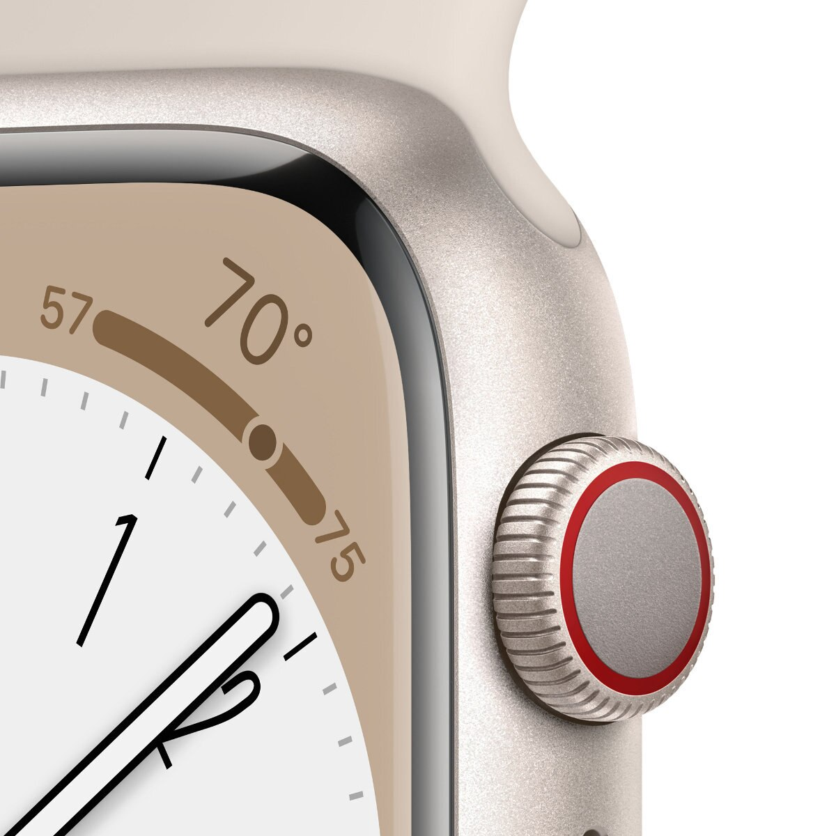 Smartwatch APPLE Watch Series 8 GPS + Cellular koperta 41mm z aluminium w kolorze księżycowej poświaty z paskiem sportowym w kolorze księżycowej pośw