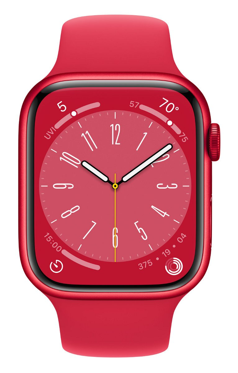 Smartwatch APPLE Watch Series 8 GPS koperta 45mm z aluminium z paskiem sportowym (PRODUCT)RED MNP43WB/A