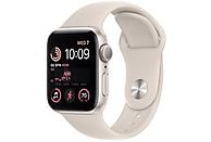 Smartwach APPLE Watch SE (2 generacji) GPS Koperta 40mm z aluminium w kolorze księżycowej poświaty i sportowym paskiem w kolorze księżycowej pośw