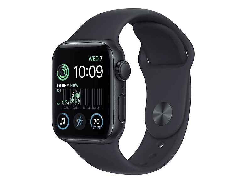 PRODUKT PO EKSPOZYCJI - Smartwach APPLE Watch SE (2. generacji) GPS Koperta 40mm z aluminium w kolorze północy i sportowym paskiem MNJT3WB/A