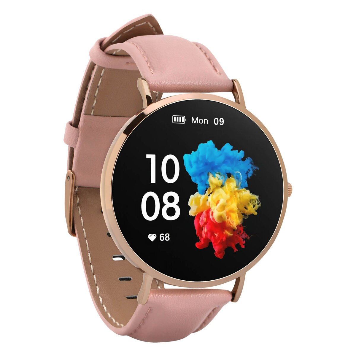 Smartwatch GARETT Verona Złoto-różowy skórzany