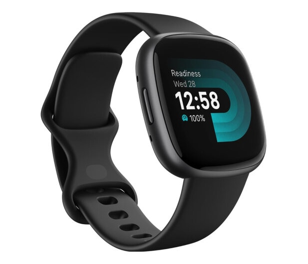 Smartwatch GPS FITBIT Versa 4 Czarno-grafitowy zestaw prezentowy
