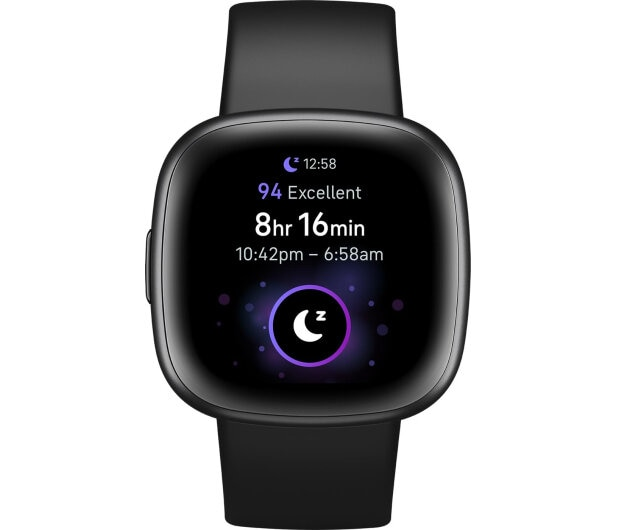 Smartwatch GPS FITBIT Versa 4 Czarno-grafitowy zestaw prezentowy