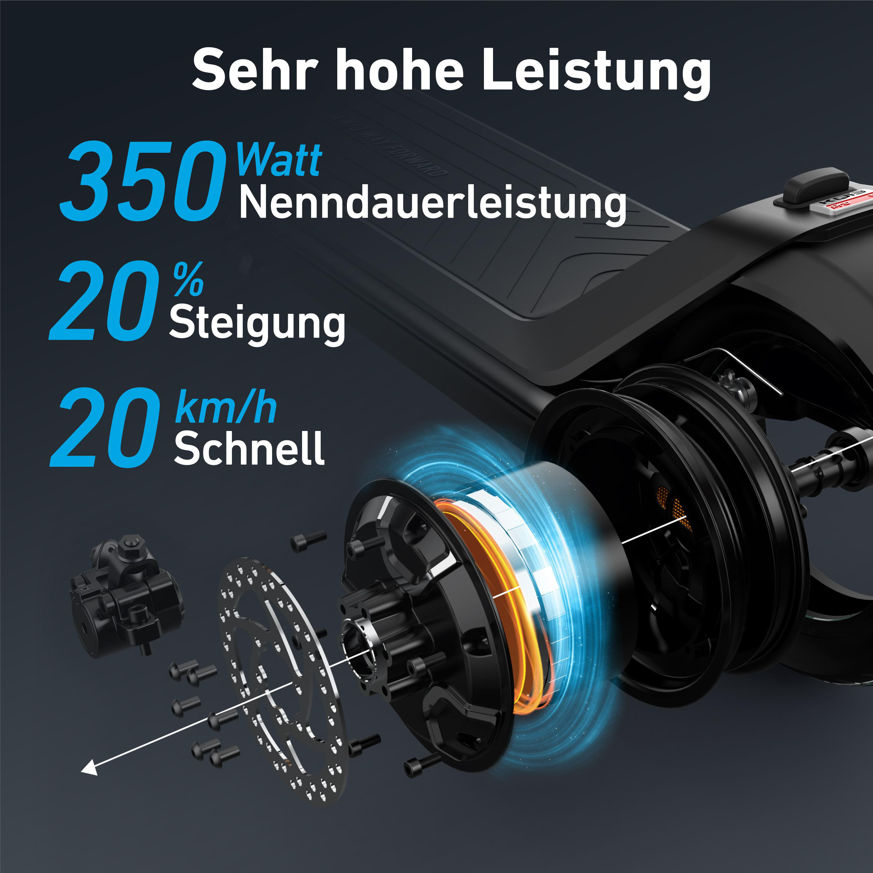 NIU KQi3 Pro E-Scooter (9,5 Zoll, Schwarz)