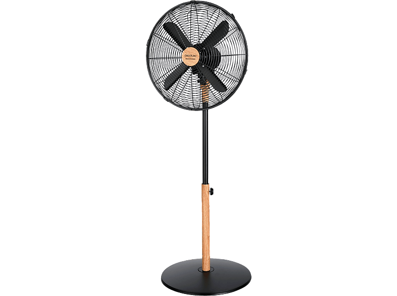 REACONDICIONADO Seminuevo Muy bueno Ventilador de pie - Cecotec EnergySilence 600 Woodstyle, 50W, 3 vel, 4aspas, Gran diámetro, Altura regulable