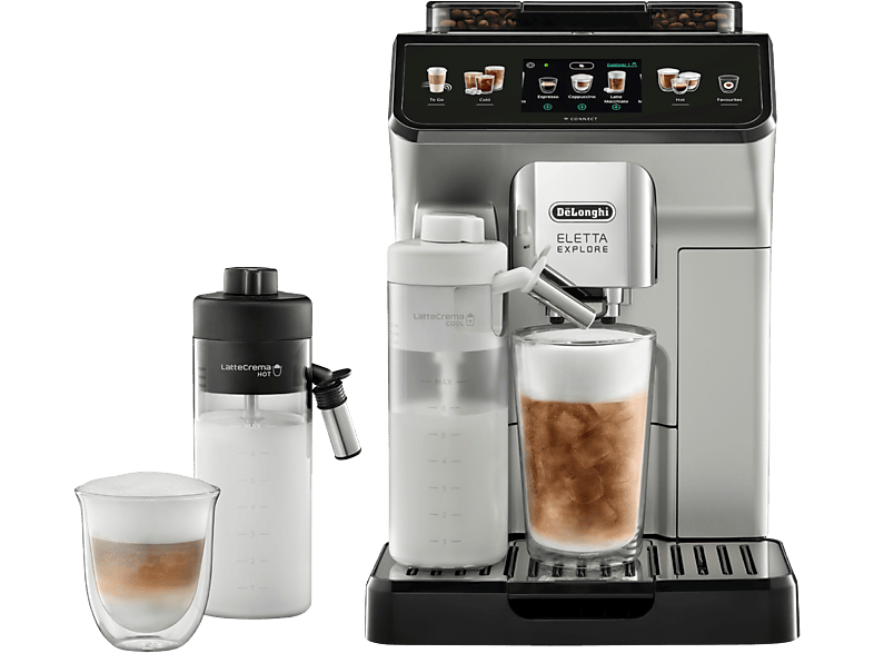 Cafetera superautomática  De'Longhi Magnifica S ECAM22.113.B, Molinillo  integrado, Sistema Thermoblock, Vaporizador, 1450 W, 15 bar, Negro