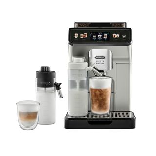 Cafetera superautomática - De'Longhi Eletta Explore Cold Brew ECAM450.65.S, Molinillo integrado, Táctil, Bebidas frías calientes, 1450W, 19bar, Plata