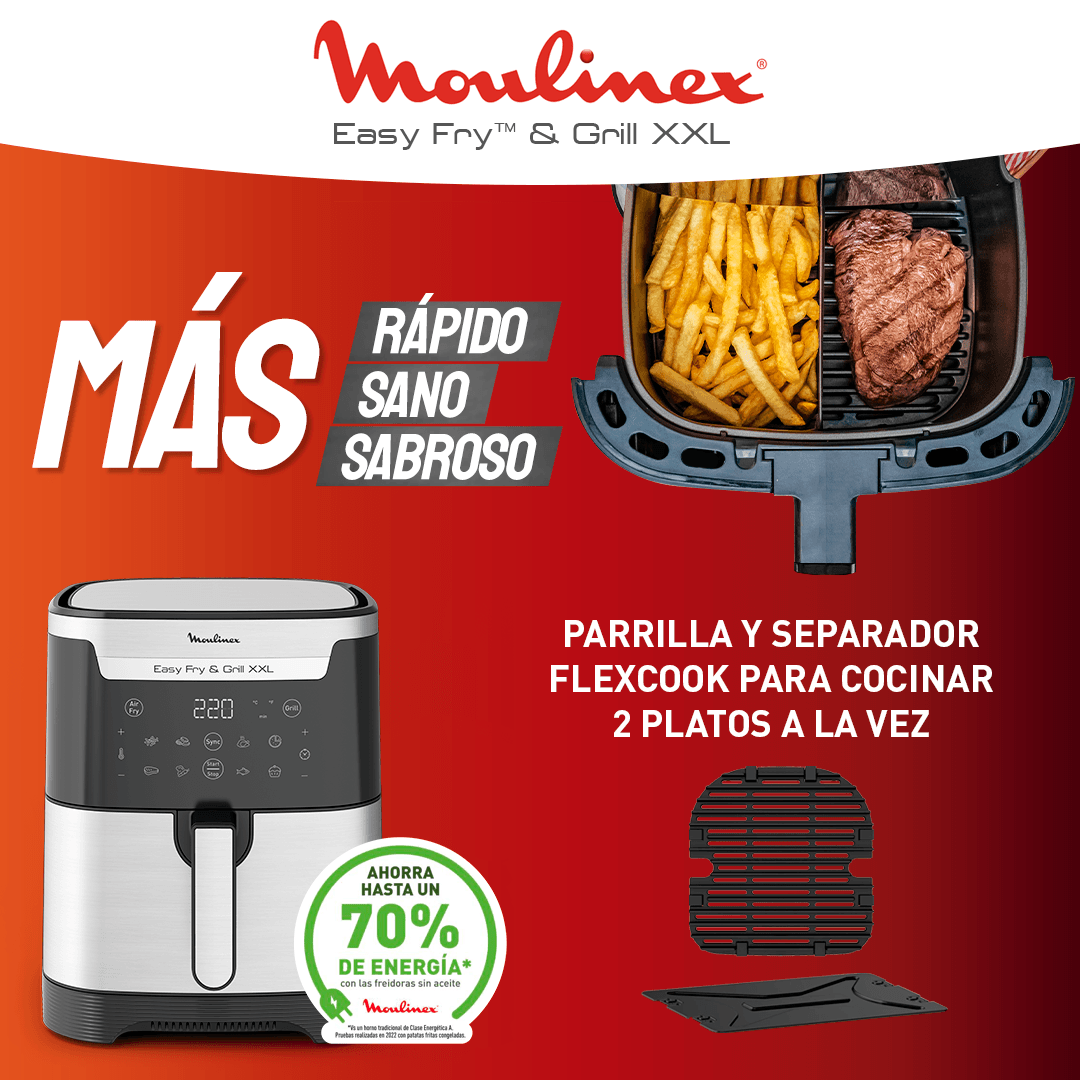 Freidora De Aire | Moulinex Easy Fry & Grill XXL EZ801D, 6.5 L, Con ...