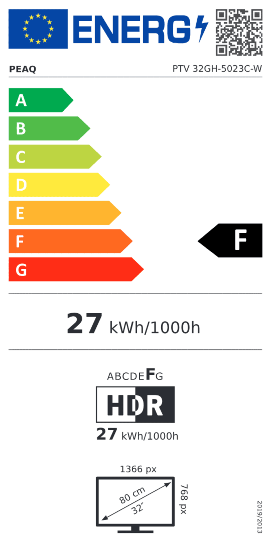 TV Portátil LED 32 - Peaq PTV 32GH-5023C-B, HD-ready, Autonomía