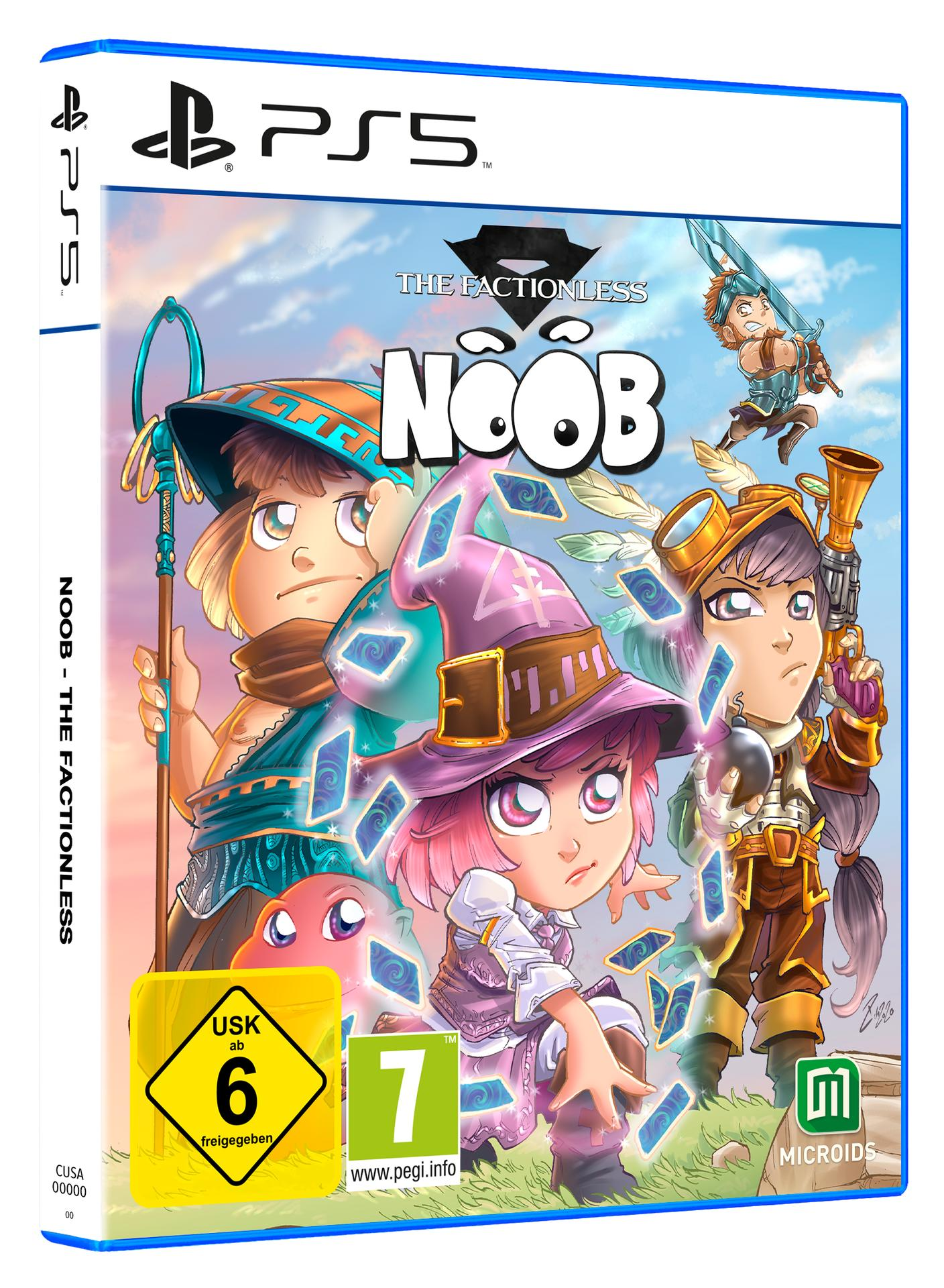 Spielverpackung für ein PS5-Spiel mit Zeichentrickfiguren in einer Fantasy-Umgebung.